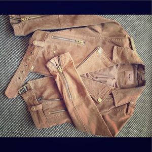 Suede Biker Moto BLANK NYC Jacket XS